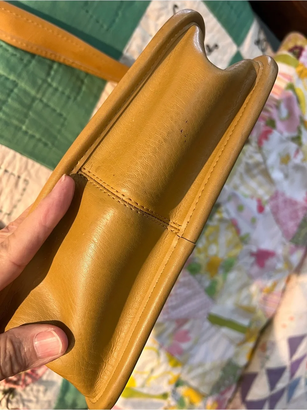 Vintage Coach Tan Leather Crossbody Bag